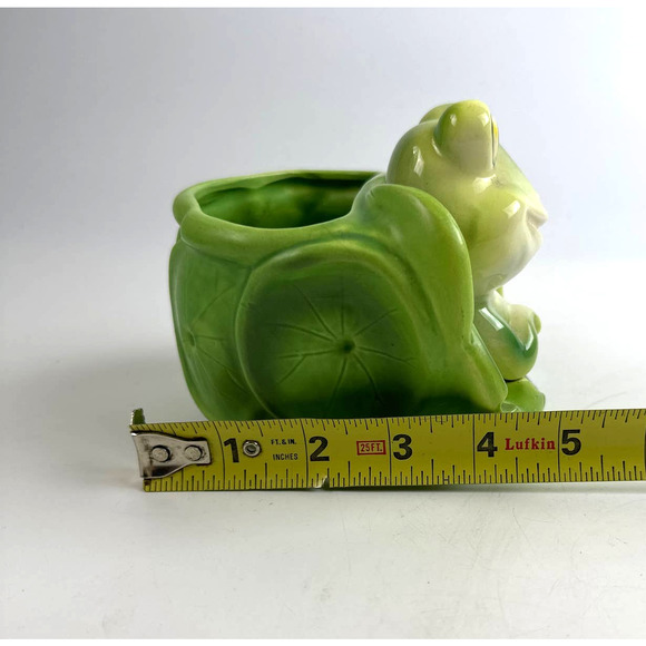 Super Cute Vintage Anthropomorphic Frog Planter For Succulents Flowers Or Plant - Picture 10 of 12